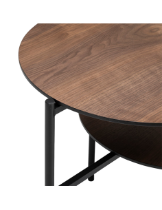 Table basse 2 niveaux Kemi noyer Marron Atmosphera 2