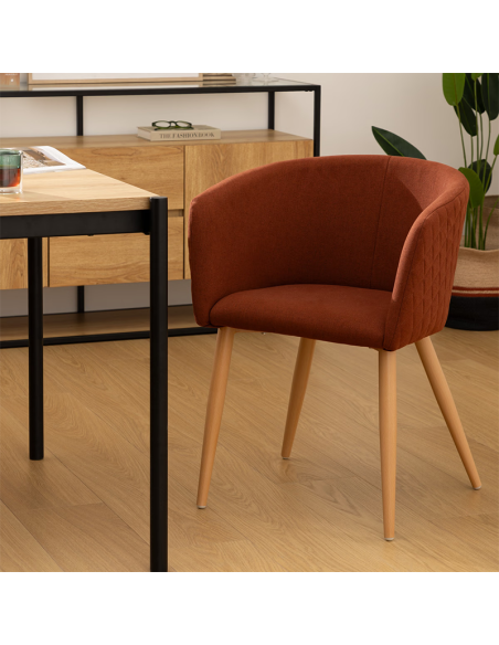 Fauteuil À Dîner Marlo Velours Ambre Atmosphera