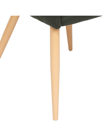 Fauteuil À Dîner Marlo Velours Vert Cèdre Atmosphera