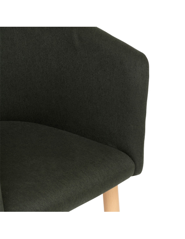 Fauteuil À Dîner Marlo Velours Vert Cèdre Atmosphera