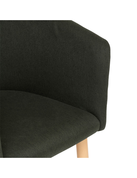 Fauteuil À Dîner Marlo Velours Vert Cèdre Atmosphera