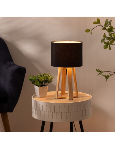 Lampe multi pieds en pin Molu Noir Atmosphera