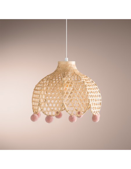 Suspension bambou enfant Campagne H22 Beige Atmosphera For Kids