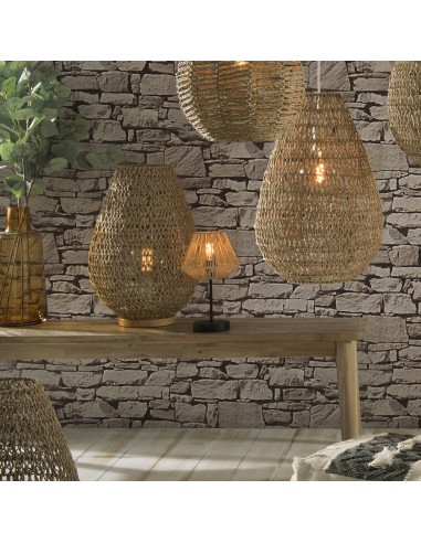 Lampe Droit En Métal Jily Naturel H34 Atmosphera