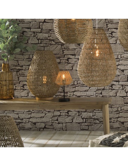 Lampe Droit En Métal Jily Naturel H34 Atmosphera