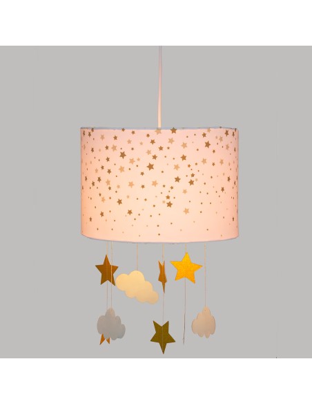 Suspension cylindrique H30 Blanc Ocre Atmosphera For Kids