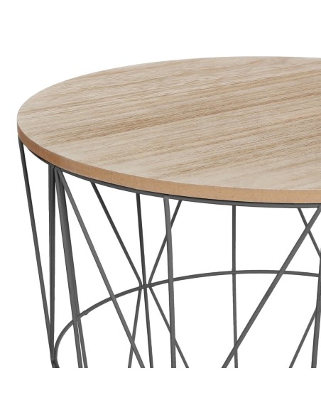 Table À Café Kumi Moyen En Métal Noir Atmosphera