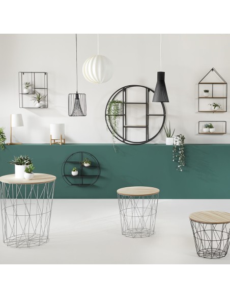 Table À Café Kumi Moyen En Métal Noir Atmosphera