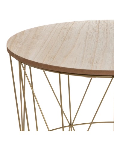 Table À Café Kumi Moyen En Métal Doré Atmosphera