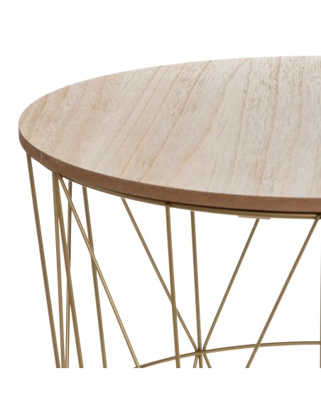 Table À Café Kumi Moyen En Métal Doré Atmosphera