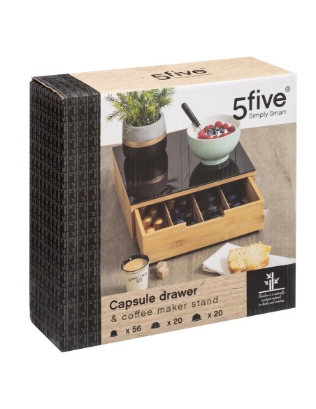 Porte capsules 1 tiroir Blackbamboo Five