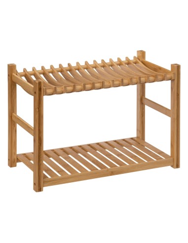 Égouttoir 2 Niveaux Avec Pot À Couverts En Bambou Five