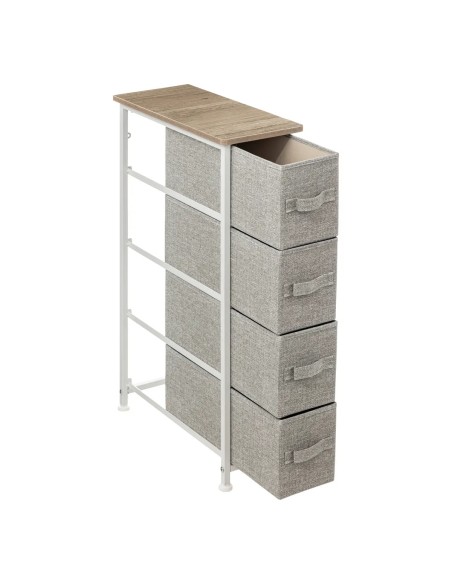 Meuble De Rangement 4 tiroirs Tissa Gris Five