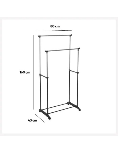 Portant à vêtements Pan double Five