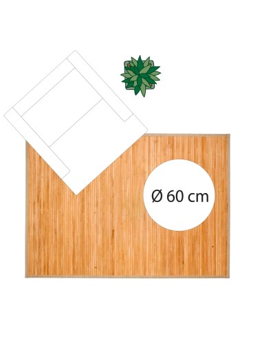 Tapis de bain bambou latté 120x170 Five