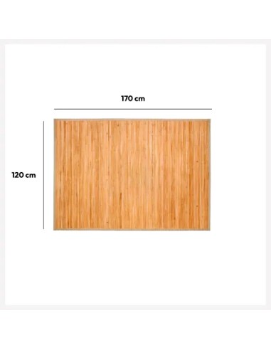 Tapis de bain bambou latté 120x170 Five