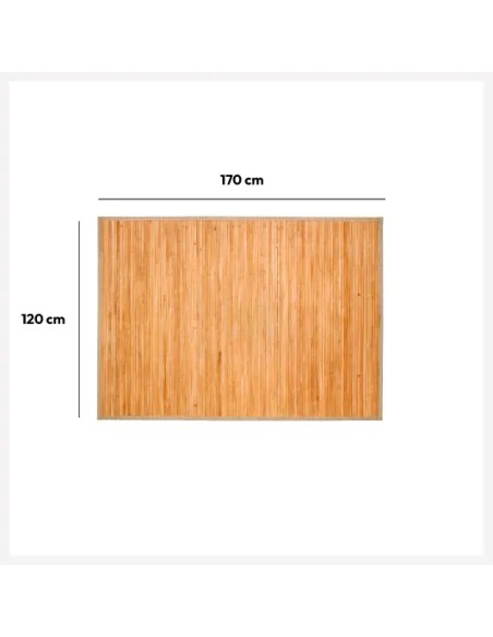 Tapis de bain bambou latté 120x170 Five