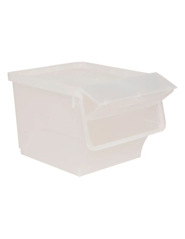 Boîte plastique à ouverture frontale 34L Transparente Five