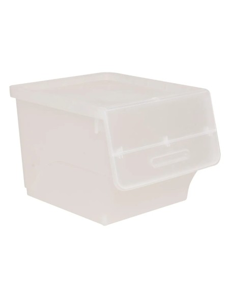Boîte plastique à ouverture frontale 34L Transparente Five