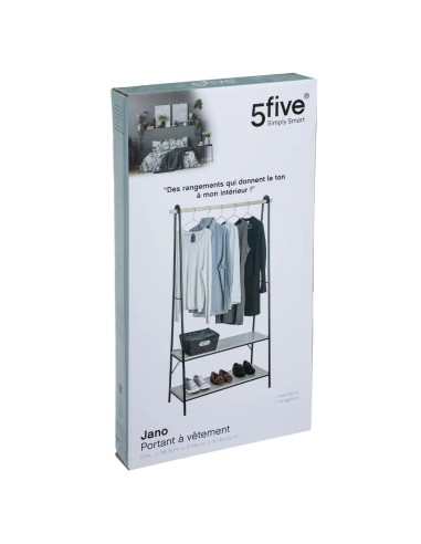 Portant à vêtements Jano simple Noir Five