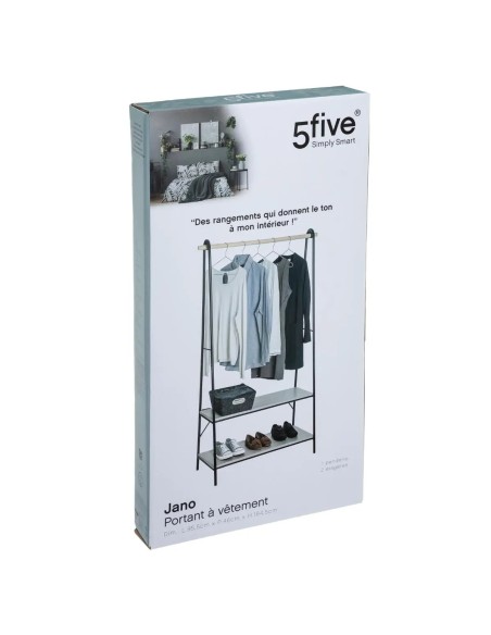 Portant à vêtements Jano simple Noir Five