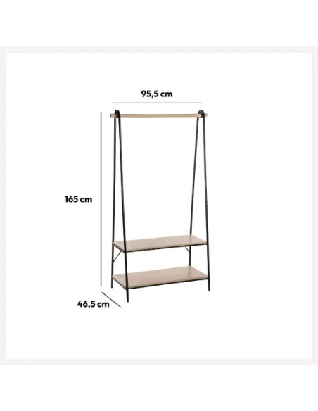 Portant à vêtements Jano simple Noir Five