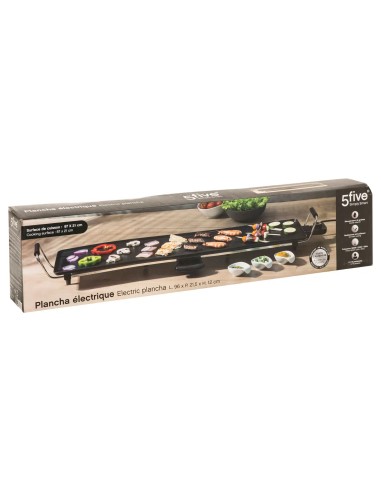 Plancha électrique 90 cm Noir Five