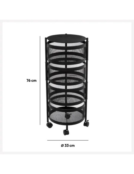 Resserre ronde rotative Mayaj Noir Five