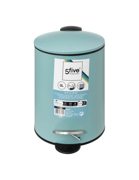 Poubelle De Cuisine Softclose 3L Bleu Artic Five