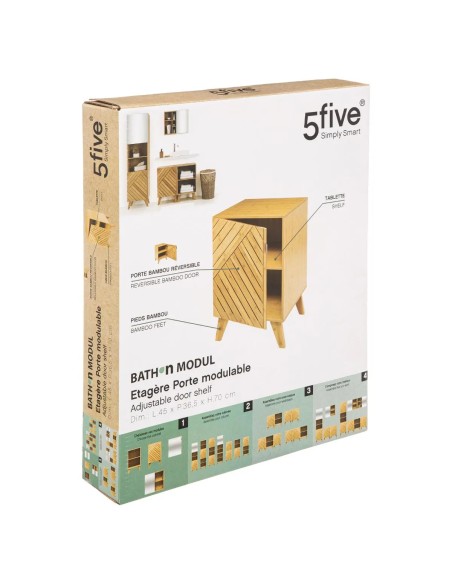 Meuble avec porte Bath'N'modul bambou Beige Five