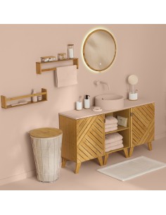 Meuble avec porte Bath'N'modul bambou Beige Five 2