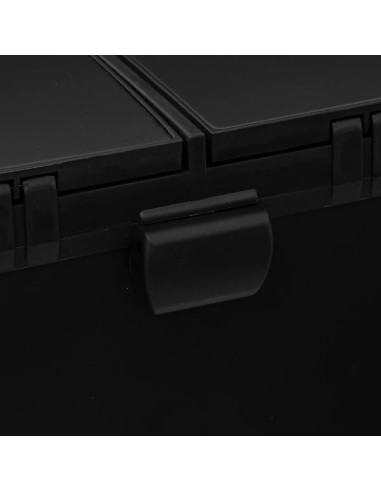 Poubelle de tri 2 bacs 2x30L Ariane Noire Five