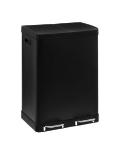 Poubelle de tri 2 bacs 2x30L Ariane Noire Five