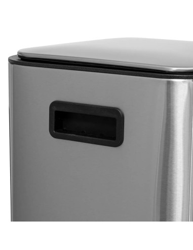 Poubelle à pédale carrée Delta 30L INOX Five