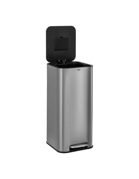 Poubelle à pédale carrée Delta 30L INOX Five