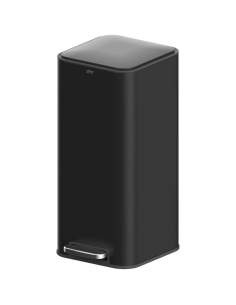 Poubelle à pédale carrée Delta 30L Noire Five