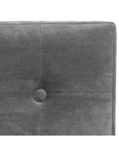 Pouf Coffre En Velours Lysandre Gris Atmosphera