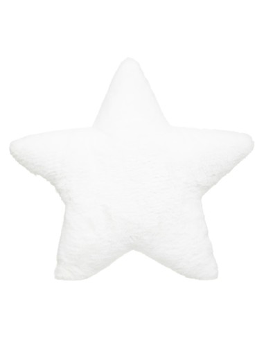 Coussin En Forme D'étoile Fourrure Blanc Atmosphera For Kids