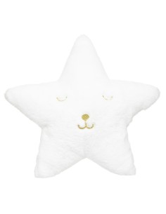 Coussin En Forme D'étoile Fourrure Blanc Atmosphera For Kids