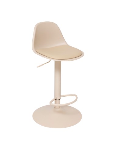 Lot De 2 Chaises De Bar Haute Ajustable Aiko Beige Atmosphera
