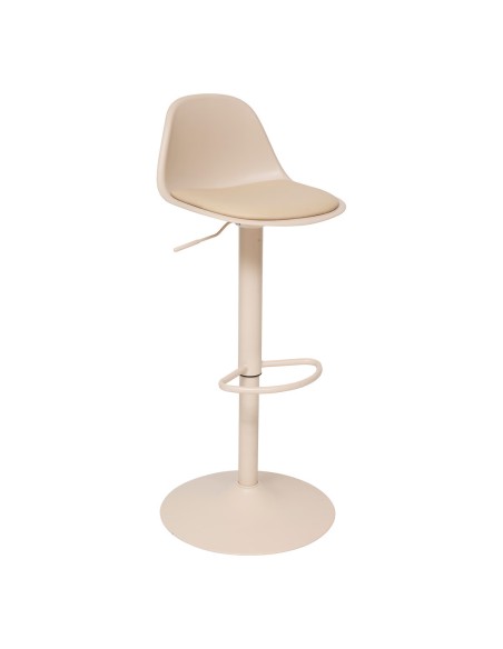 Lot De 2 Chaises De Bar Haute Ajustable Aiko Beige Atmosphera