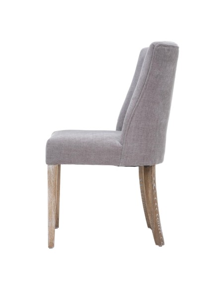 Lot De 2 Chaises De Table Livia Chenille Gris Atmosphera