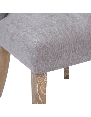 Lot De 2 Chaises De Table Livia Chenille Gris Atmosphera