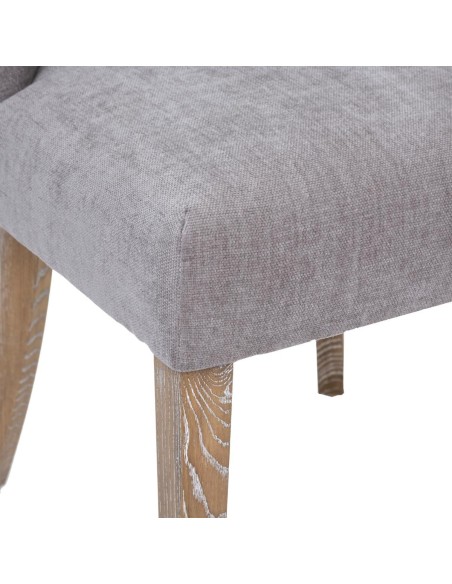 Lot De 2 Chaises De Table Livia Chenille Gris Atmosphera
