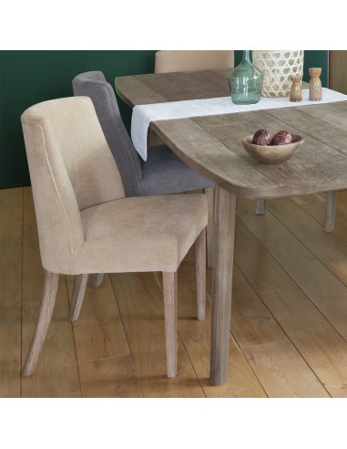 Lot De 2 Chaises De Table Livia Chenille Beige Atmosphera