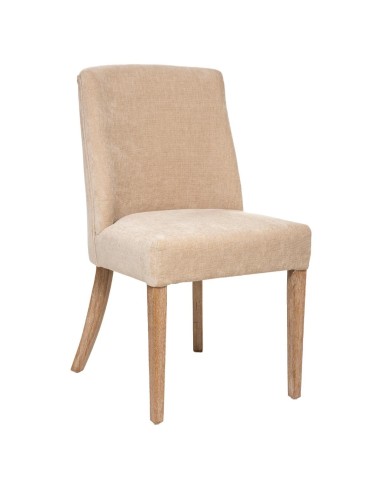 Lot De 2 Chaises De Table Livia Chenille Beige Atmosphera