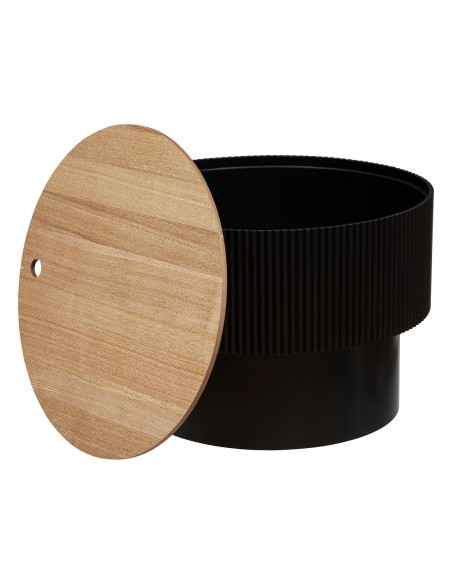 Table Basse Avec Coffre Enola Noire Atmosphera