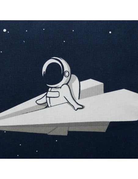 Coussin Décoratif Carré Espace 40x40 Bleu Atmosphera For Kids