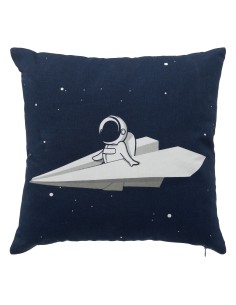 Coussin Décoratif Carré Espace 40x40 Bleu Atmosphera For Kids