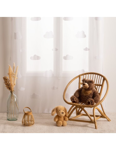 Voilage Nuage Pour Enfant 140x240 Blanc Atmosphera For Kids
